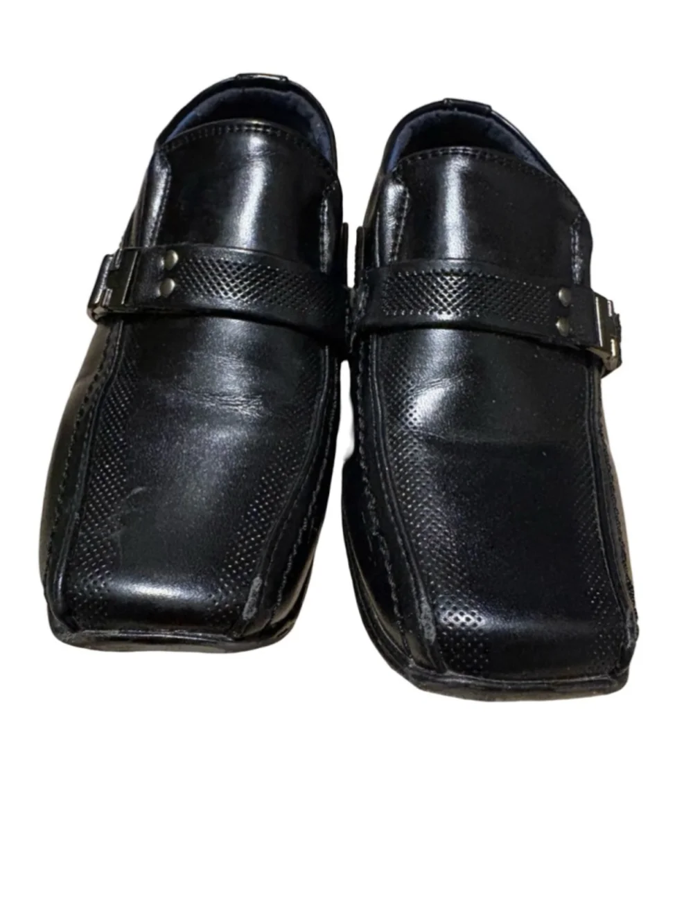 Kids Leather Black Slip-On Dress Shoes - size 9C
